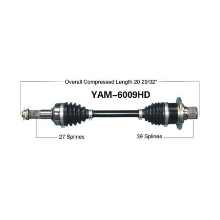 Wide Open Heavy Duty CV Axle for YAM HD REAR LEFT YFM660F GRIZZLY 4X4 03-08 YAM-6009HD